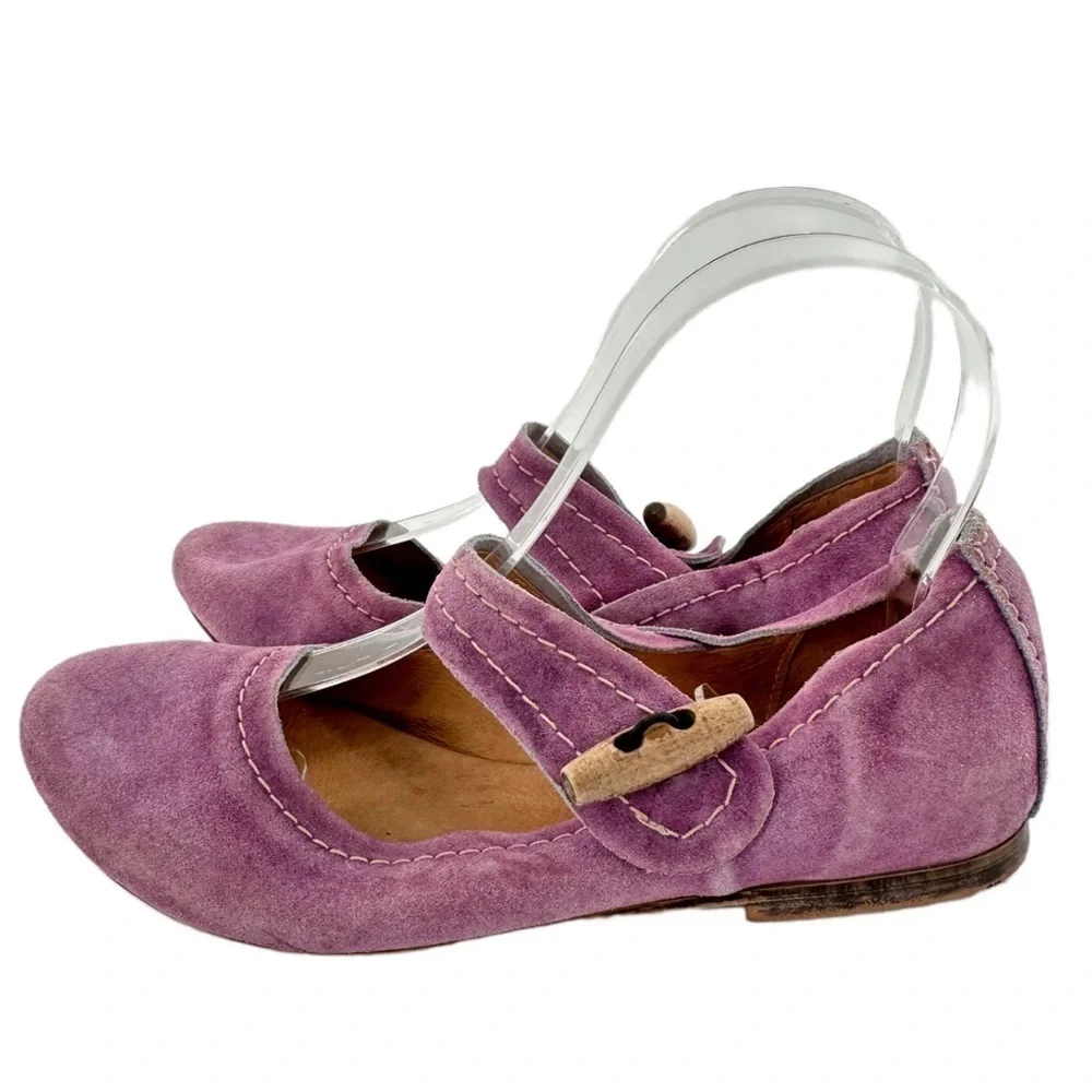 Seychelles womens flats size 36 purple suede ballet balletcore maryjanes